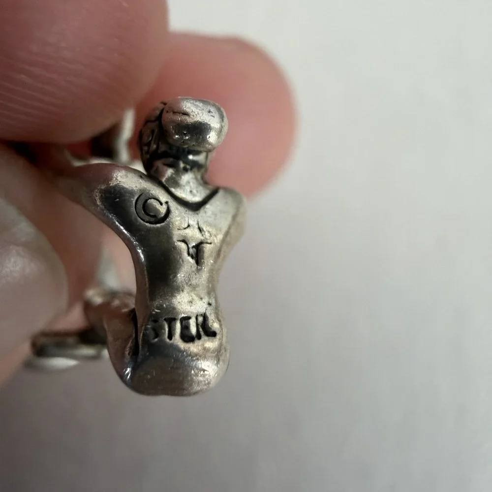Sterling Silver‎ 925 Uneven Bars Gymnastics Charm 3D Vintage Gymnast Olympics - Picture 3 of 3